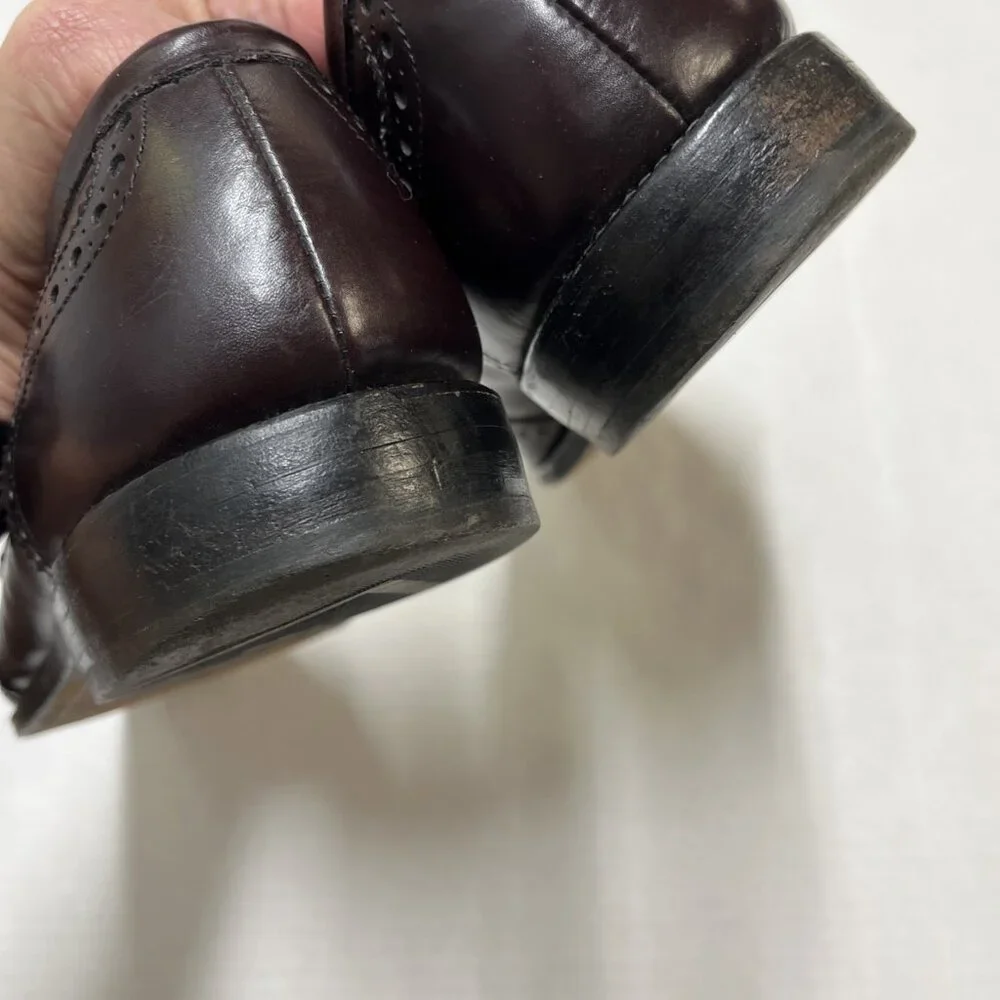 Allen‎ Edmonds Shoe Mens 10 Wilbert Brown Leather Comfort Blucher Oxford Casual